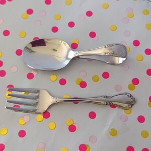 Vtg Oneidacraft Deluxe Baby Toddler Fork & Spoon